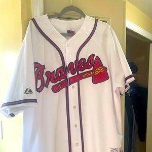 Chipper Jones Atlanta Braves 2XL Jersey white MLB